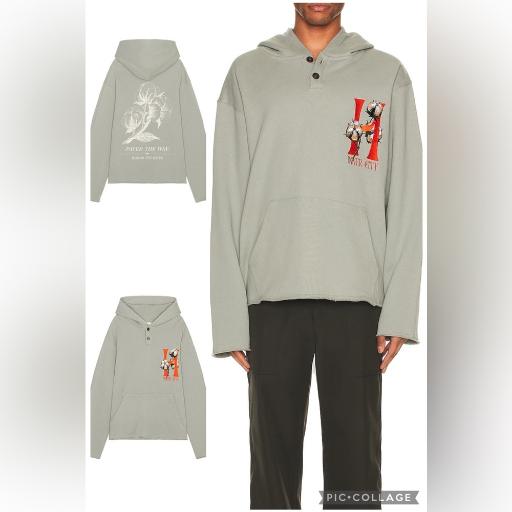 (A3)‎ NWT Honor The Gift Cotton "H" Logo Slate Embroidered Street Hype Hoodie S